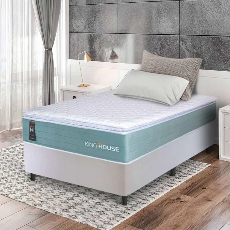 Cama Box Lagos Molas Ensacadas Solteirão 96x203 King House - king