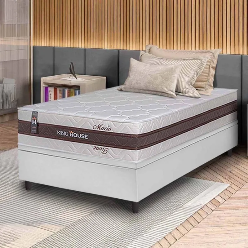 Cama Box Baú Mali Molas Ensacadas Solteiro 88x188 King House - king