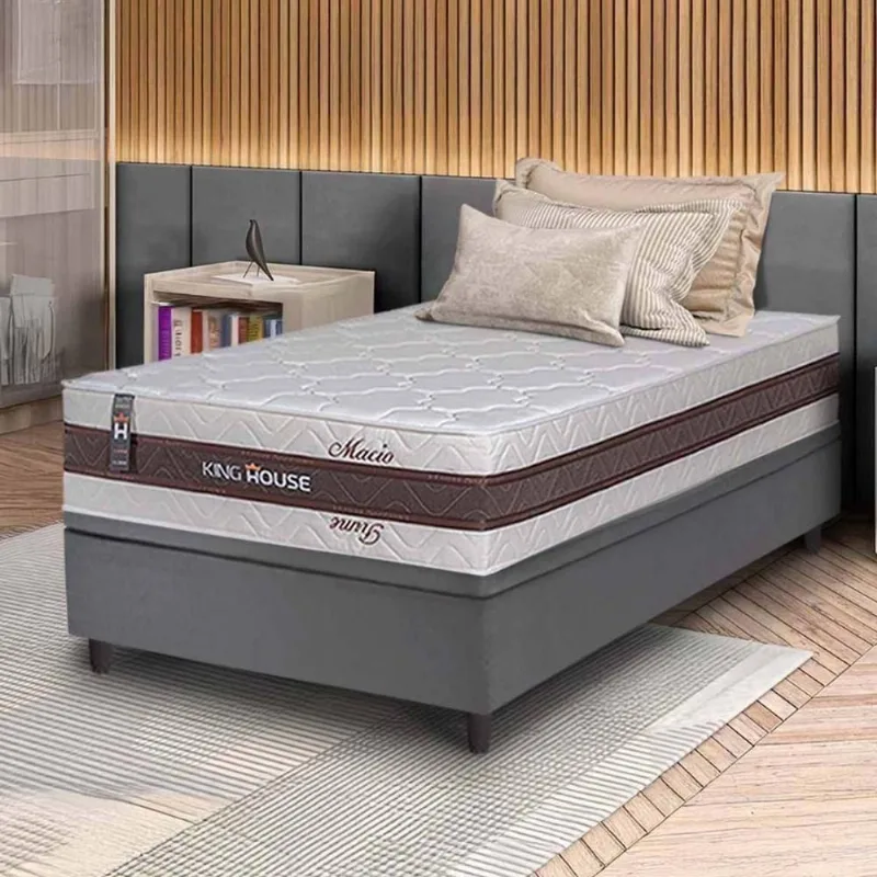 Cama Box Baú Mali Molas Ensacadas Solteiro 88x188 King House
