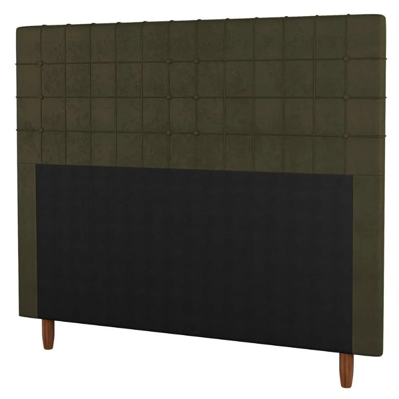 Cabeceira Cama Box Casal Queen Parisis 160cm Veludo Marrom