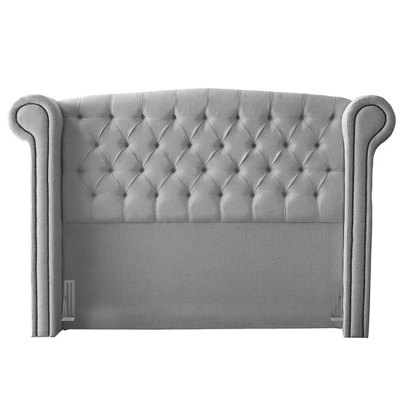 Cabeceira King Size Adelle 195Cm c/ Frame Cinza - Não Disponível