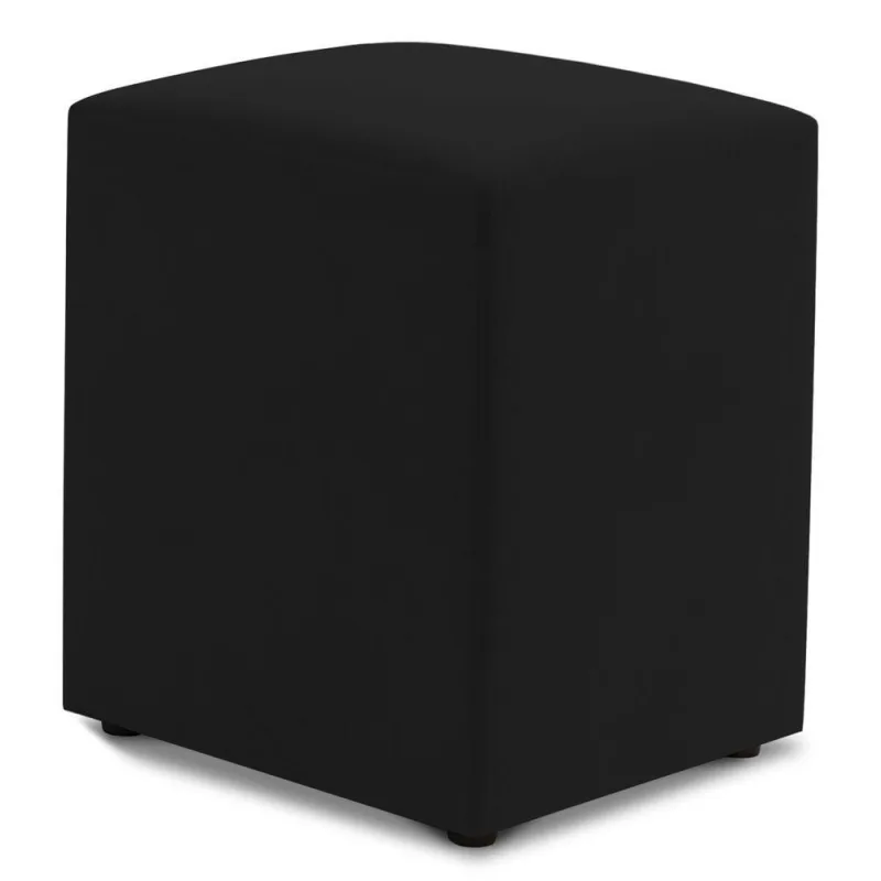 Puff Decorativo Sala De Estar Quadrado 36x47cm Suede Preto - Abmaza - OUTRAS - Móveis