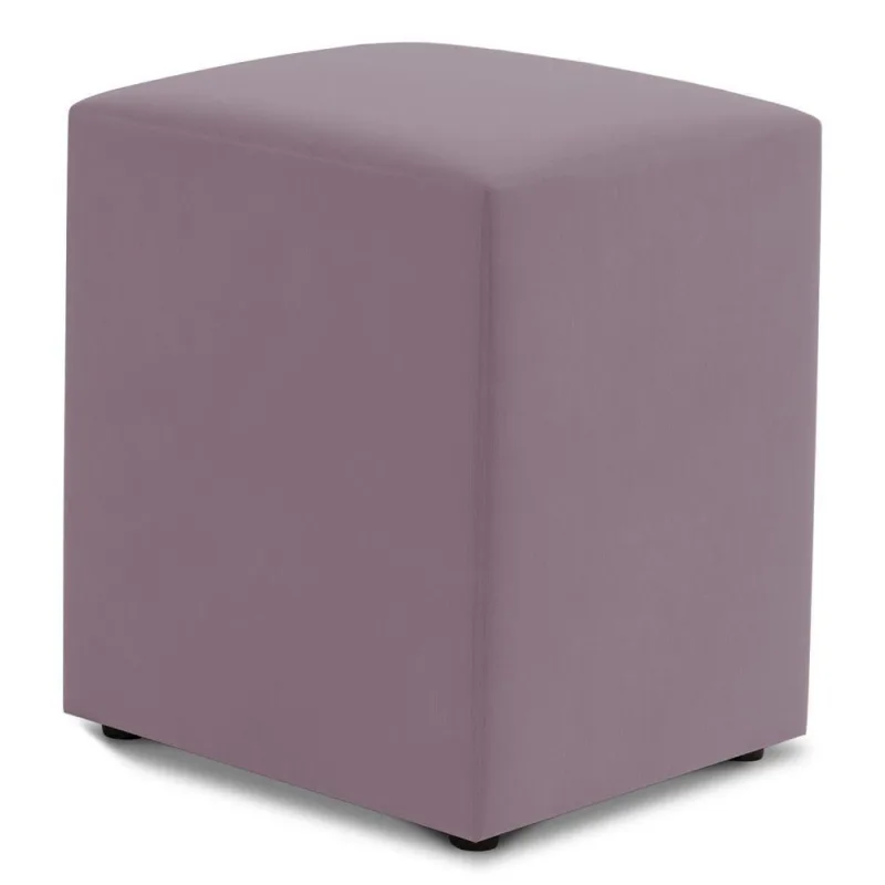 Puff Decorativo Sala De Estar Quadrado 36x47cm Veludo Rosê - Abmaza - OUTRAS - Móveis