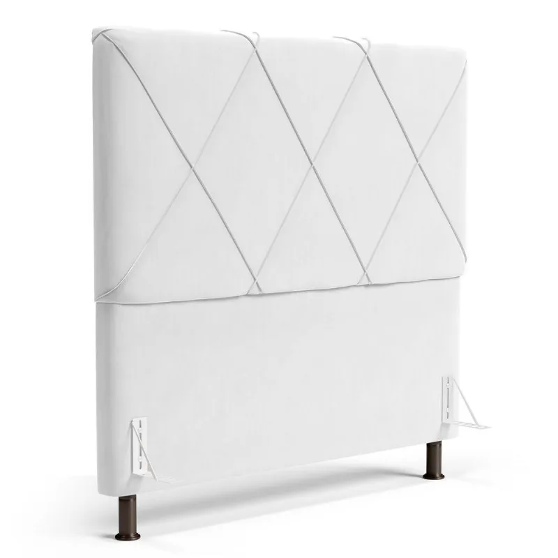 Cabeceira Cama Box Casal Mel 140cm Com Frame Sintético Branco - Abmaza