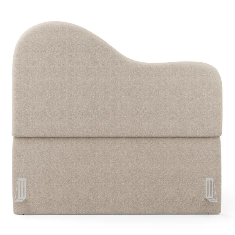 Cabeceira Orgânica Cama Box Casal Padrão Sea 140cm Com Frame Bouclé - Desk Design Verde - OUTRAS