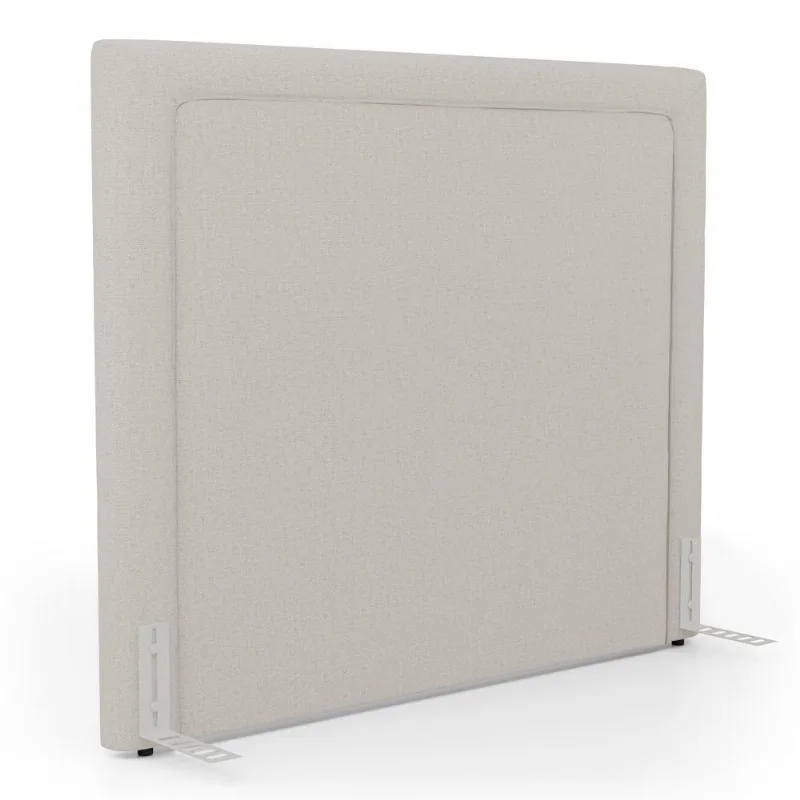Cabeceira Casal Alba 140cm Frame no Box Estofada Linho Bege Abmaza
