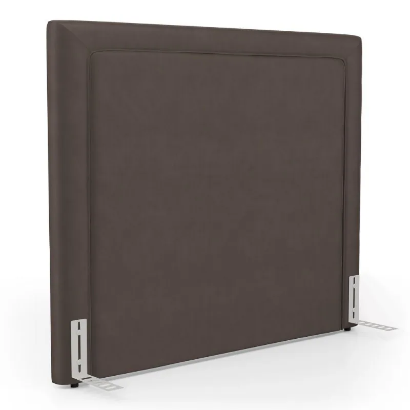 Cabeceira Cama Box Casal Padrão Alba 140cm Com Frame Veludo Marrom - Abmaza