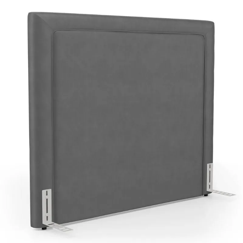 Cabeceira Cama Box Queen Size Alba 160cm Com Frame Veludo Cinza - Abmaza