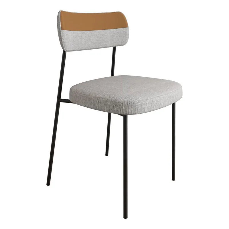 Cadeira Sala De Jantar Lila Couríssimo Whisky Linho Cinza - Desk Design - OUTRAS