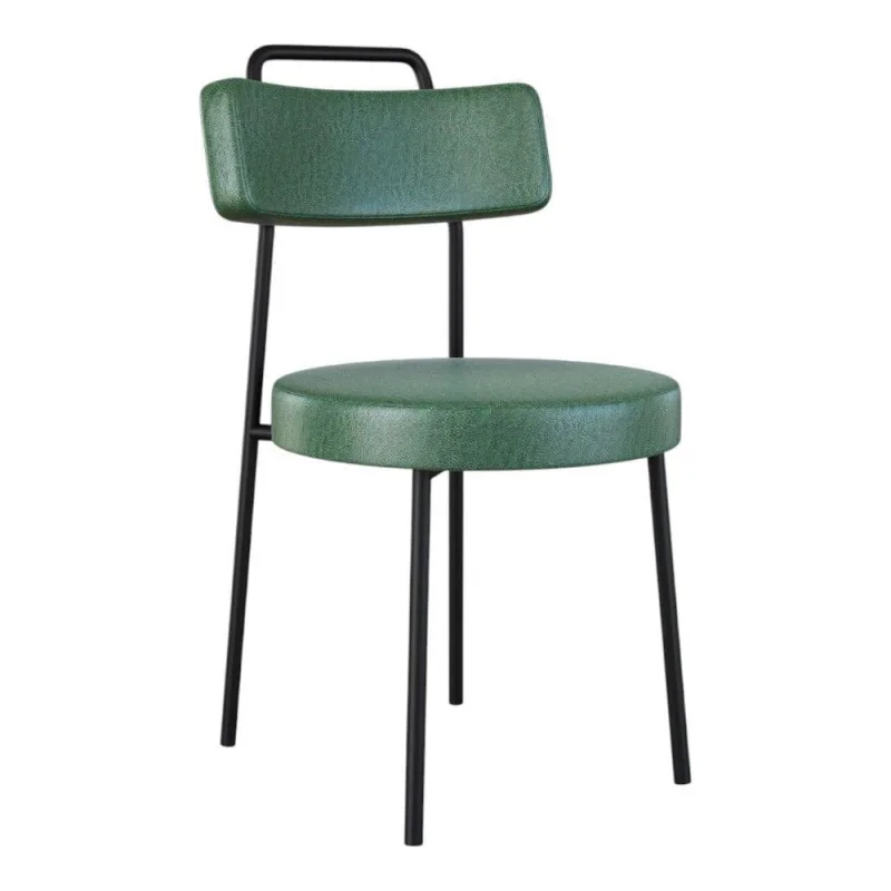Cadeira Sala De Jantar Kobe Estofada Com Encosto Couríssimo Verde - Abmaza - OUTRAS - Móveis