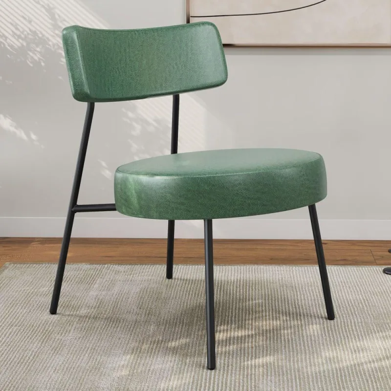 Poltrona Decorativa Sala De Estar Kobe Estofada Couríssimo Verde Abmaza - OUTRAS
