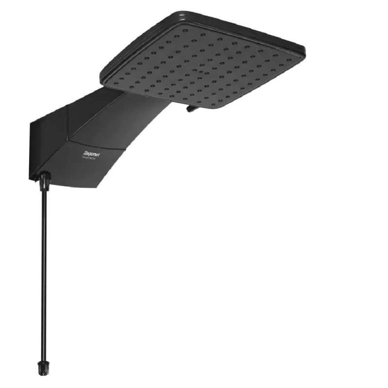 Ducha Quadratta Eletrônica 7700W de Parede com Sistema Eletrônico Preto Zagonel 220V - Zagonel