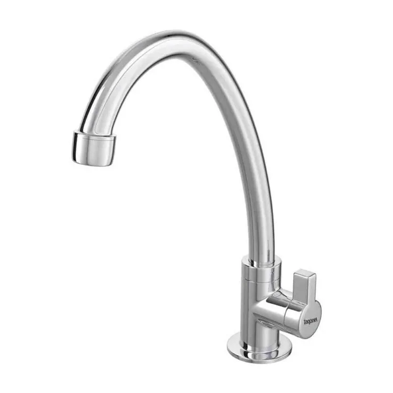 Torneira de Cozinha Plus de Mesa em Plástico ABS Acabamento Metalizado com Aerador Econômico Prata - Zagonel