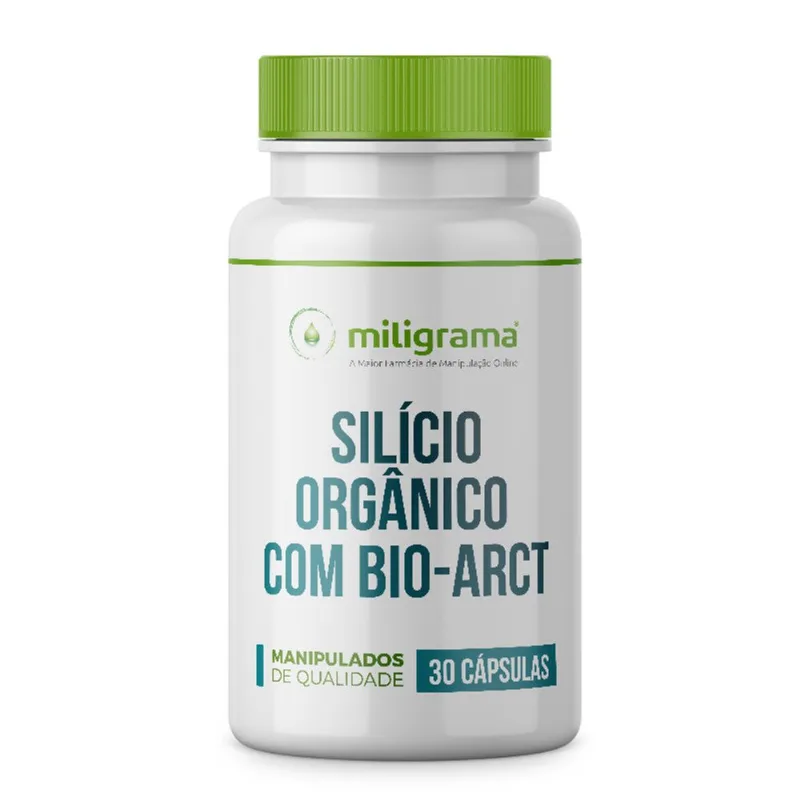 Silicio Orgânico 100mg com Bio-Arct 100mg com Selo de Autenticidade 30 Cápsulas Cápsulas