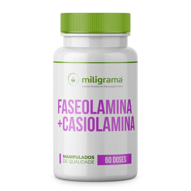 Faseolamina 250mg com Casiolamina 250mg 60 Cápsulas - Miligrama - Vida Saudável