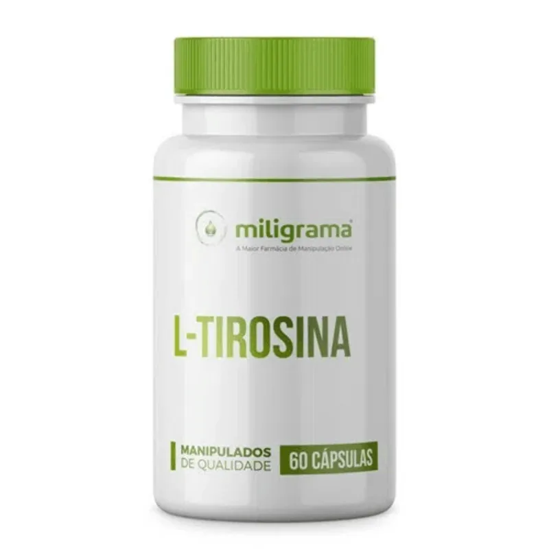 L-Tirosina 500mg: alívio do stress e ansiedade 60 Cápsulas L-Tirosina 60 Cápsulas 60 Cápsulas