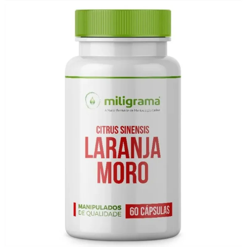 Citrus Sinensis (Laranja Moro) 500mg 60 Cápsulas Com Selo de Autenticidade