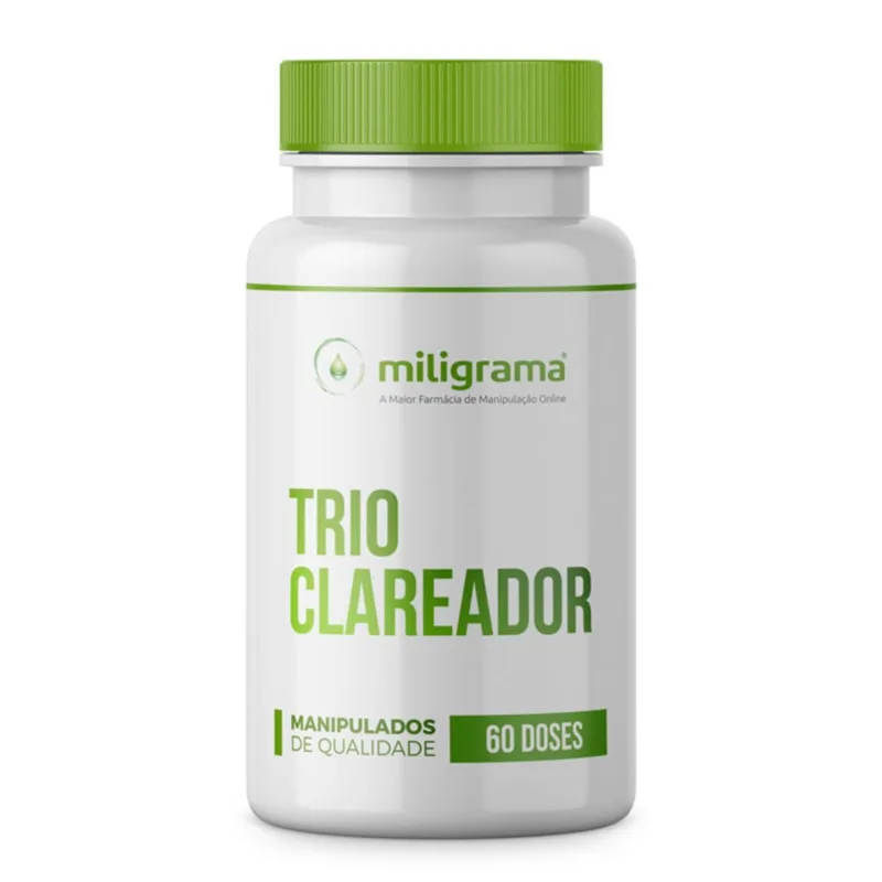 Trio Clareador com Selo de Autenticidade 60 Doses - Miligrama - Suplemento Alimentar