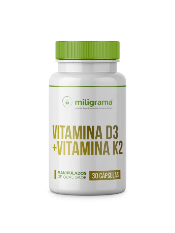 Vitamina D3 + Vitamina K2 (MK-7) 30 Cápsulas - Miligrama - Medicamentos
