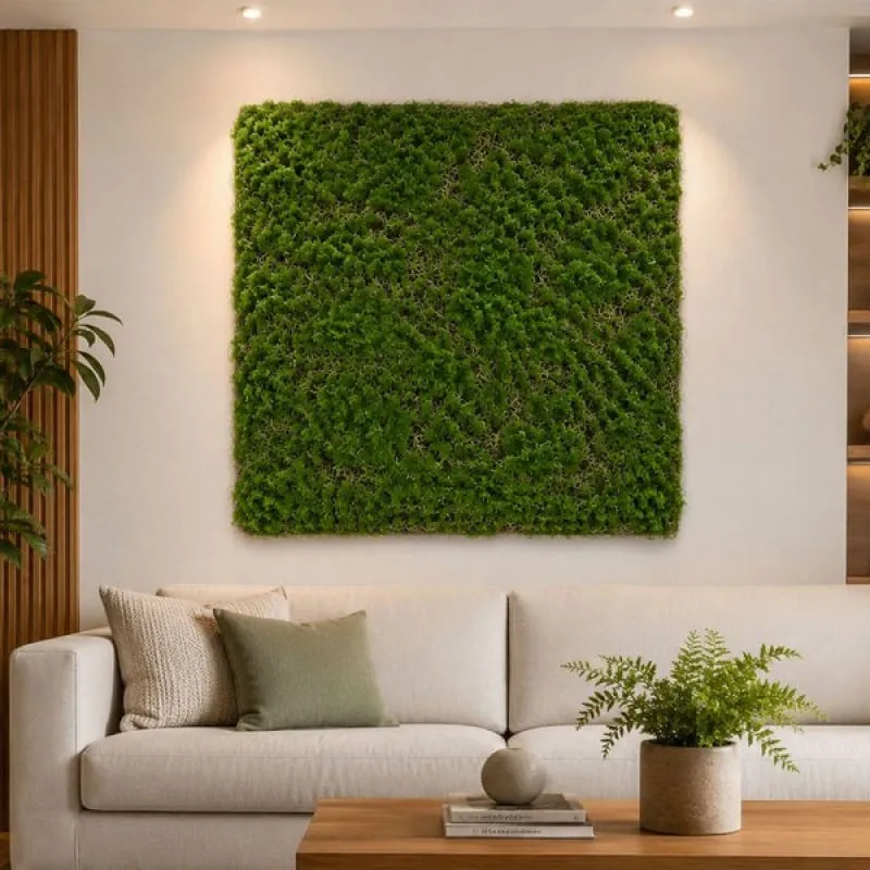 Tapete De Musgo Grama Artificial Enfeite Decorativo 50x50cm - Genérico - Cama, Mesa E Banho