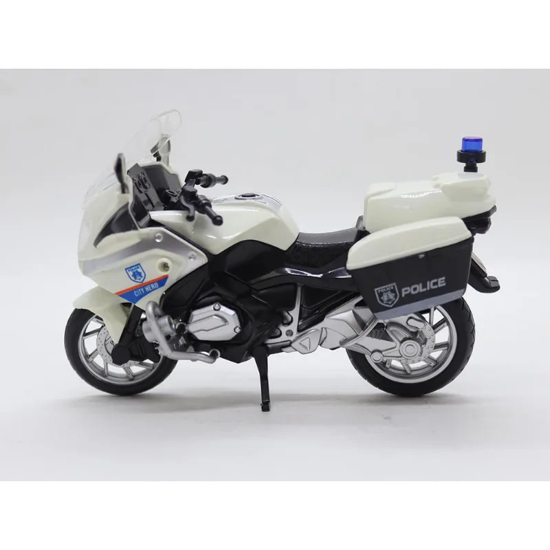 Motocicleta com Luz e Som - Branca - 1:20 - Shiny Toys