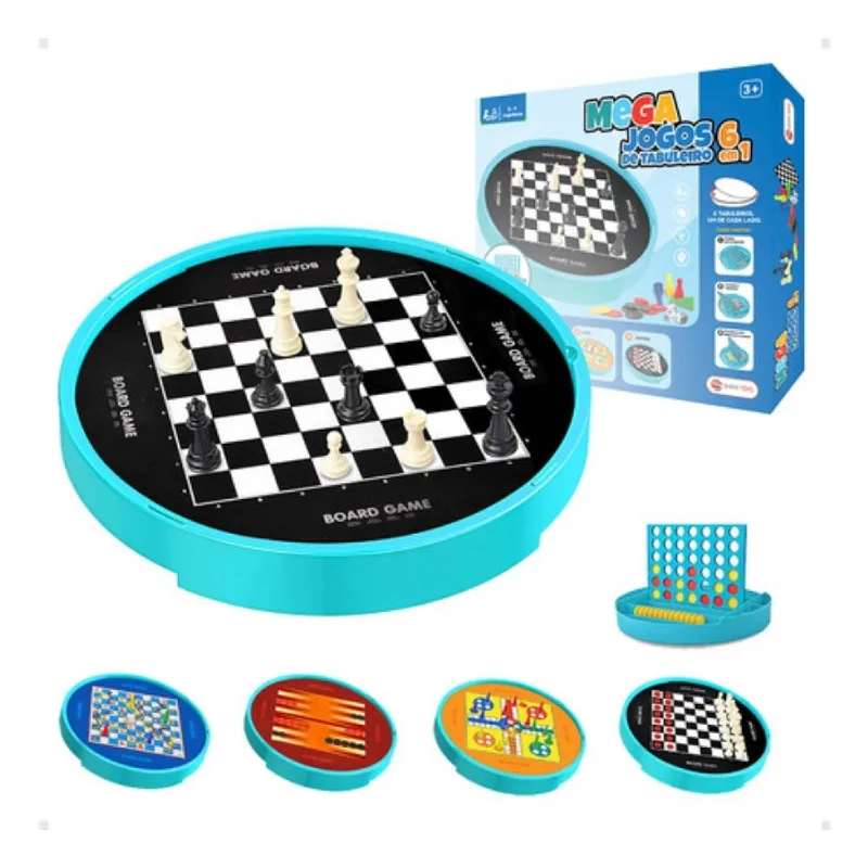 JOGO INFALTIL MEGA JOGO TABULEIRO 6 EM 1