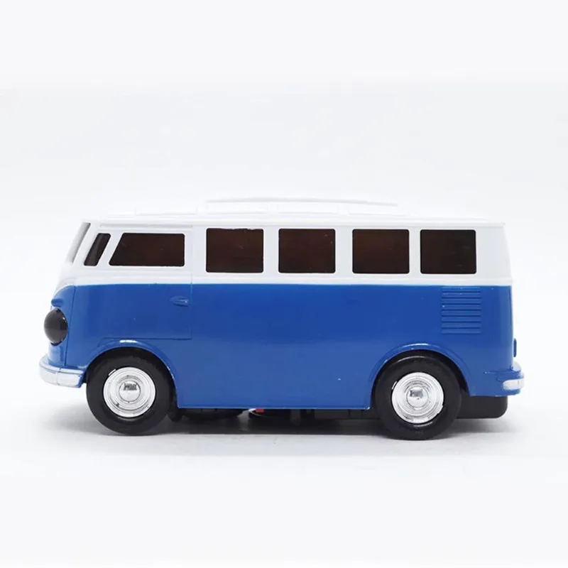 Carrinho - Kombi Com Luz e Som - Bate e Volta - Gira 360º - Azul - Shiny Toys