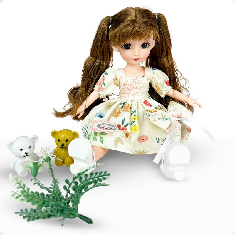 BONECA COM BALAOZINHOS DOCE POR-DO-SOL LOIRA SHINY TOYS - SHINY TOYS
