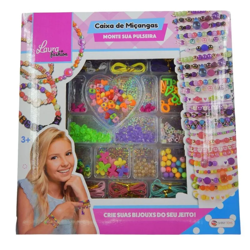 Caixa de Miçangas Monte sua Pulseira Shiny Toys 001394 - SHINY TOYS