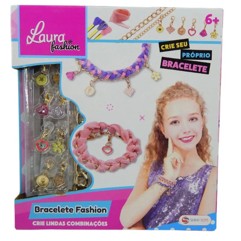 Miçangas Monte sua Pulseira Laura Fashion Shiny Toys 001395 - SHINY TOYS