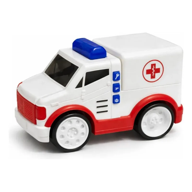 CARRINHOS DA SAUDE BRANCO COM LUZ E SOM PUBLIC HEROES BABY SHINY TOYS