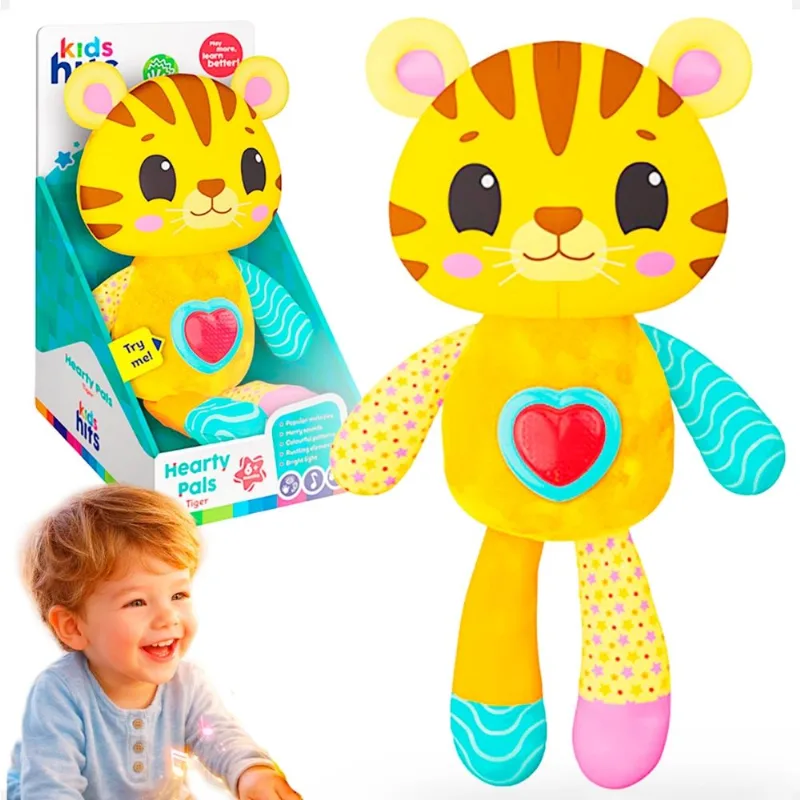 Animais Musicais Coloridos Brinquedo Som Luz Led - Tigre