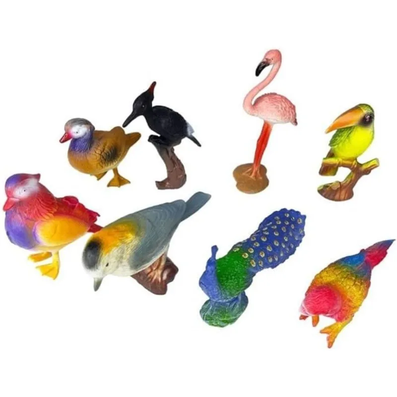 Kit Pássaros com 8 Peças - Shiny Toys