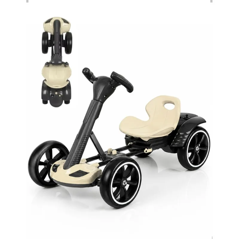 CARRO ELTRICO MODELO KART 6V 4.5AH BEGE