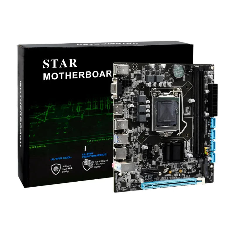 Placa Mae Intel 1151 H110 M.2 2xddr4 Hdmi/vga 6,7 8 Geraçao H110g329 Star