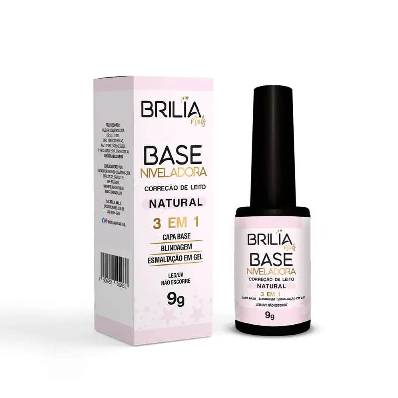 Base niveladora natural 9G brilia nails capa base, blindagem