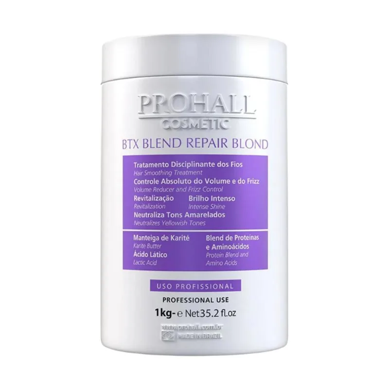 Prohall Btx Capilar Selagem Organica Blend Repair Blond 1L
