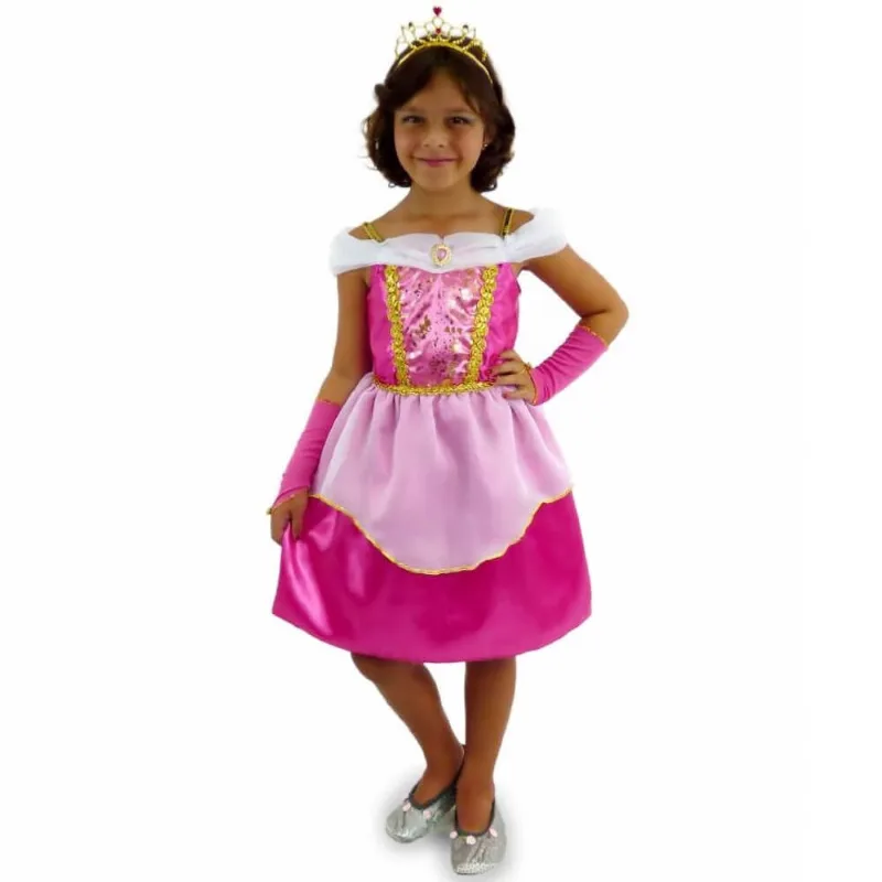 Fantasia princesa bela adormecida curta P masquerade