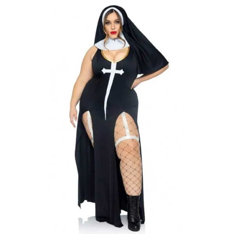 Fantasia Halloween Freira Plus Size Masquerade