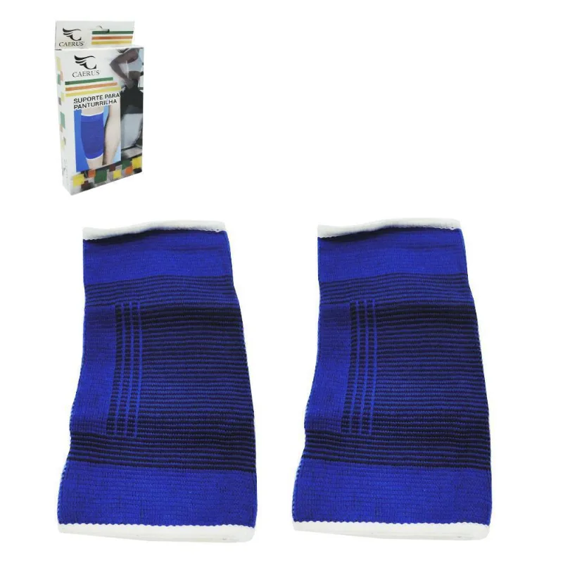 Panturrilheira De Poliester Azul Com 2 Pecas Na Caixa