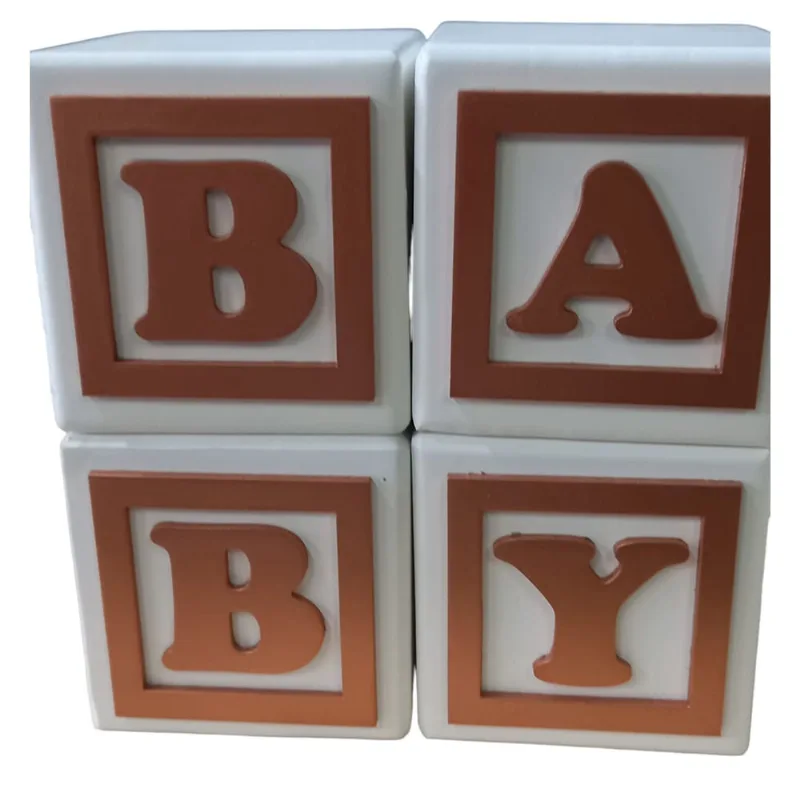 Cubo baby 20 cm x 20 cm em mdf decorado para decoração cha de bebe cha revelação festa