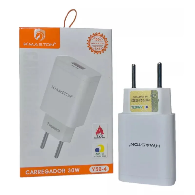 Carregador De Parede H'Maston Branco 30W Y59-2 (MP)