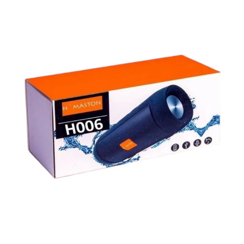 Caixa De Som Bluetooth Sem Fio Hmaston H006 Com Usb Colorida