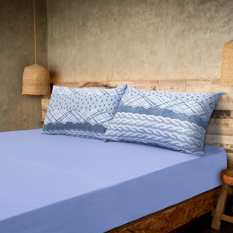 Jogo de Cama Casal Guadalajara/azul Jeans