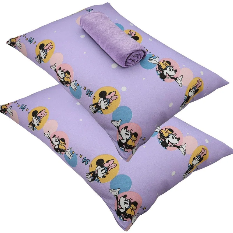 Jogo Cama Portallar Casal Malha 100% Algodão Disney Minnie