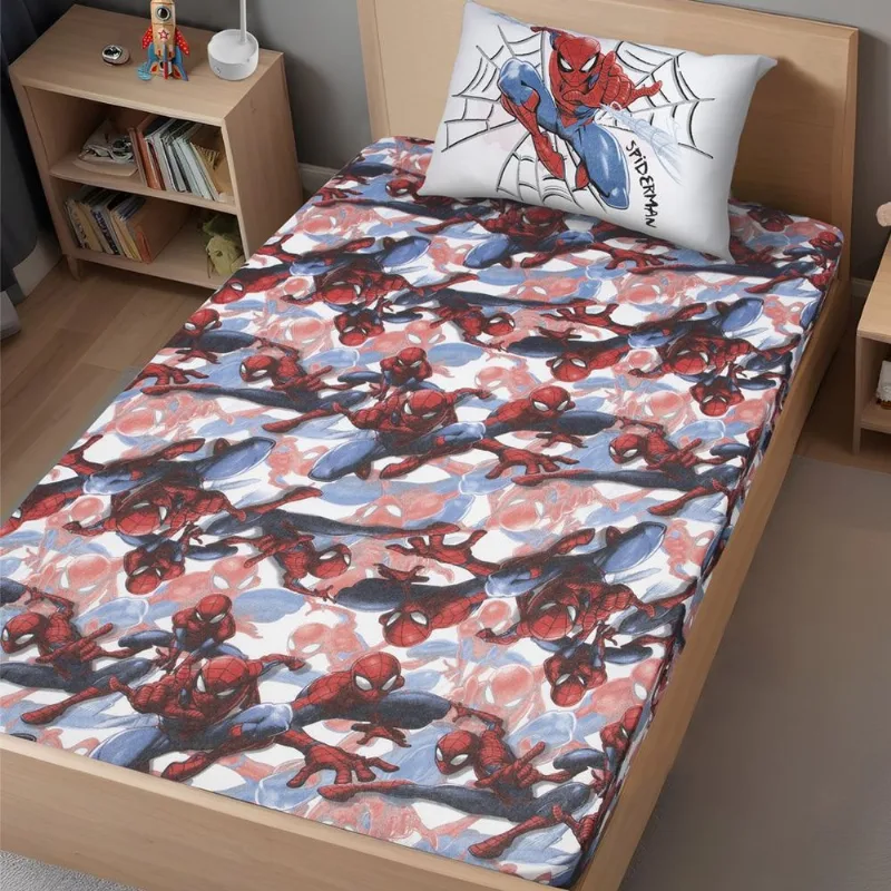 Jogo De Cama Solteiro 2 Pçs Homem-aranha 70% Algodão 30% Poliéster Spider Joy