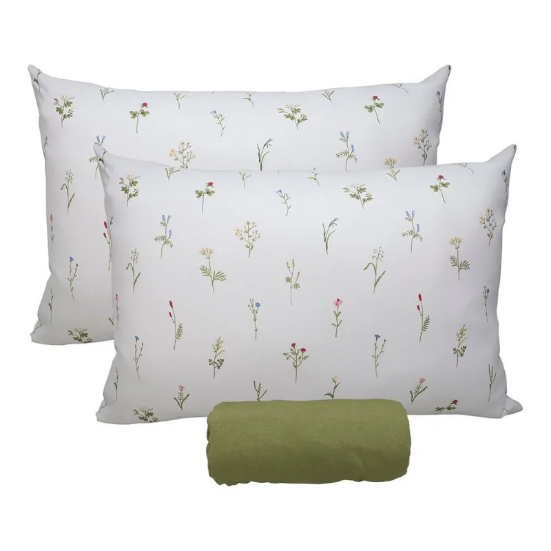 Jogo de Cama Portallar Queen Malha 100% Algodão Premiun Classic Vitoria 3 Peças Verde Pedra