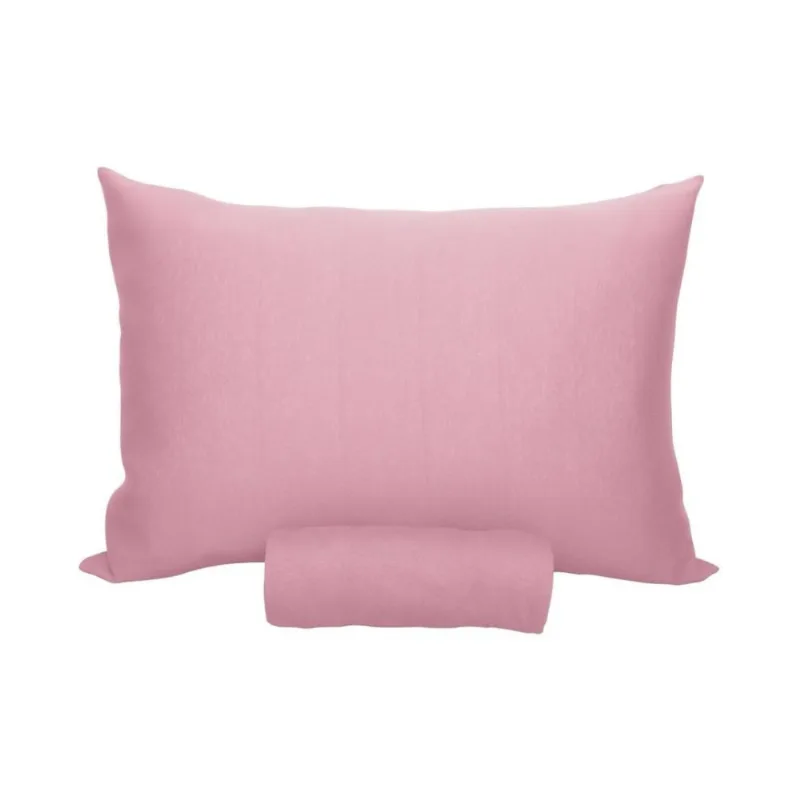 Jogo de Cama Liso Queen Rosa Cravo