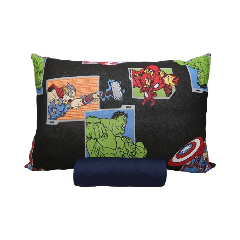 Jogo de Cama Solteiro Marvel Portallar 2 pçs - Avengers Comics Cinza