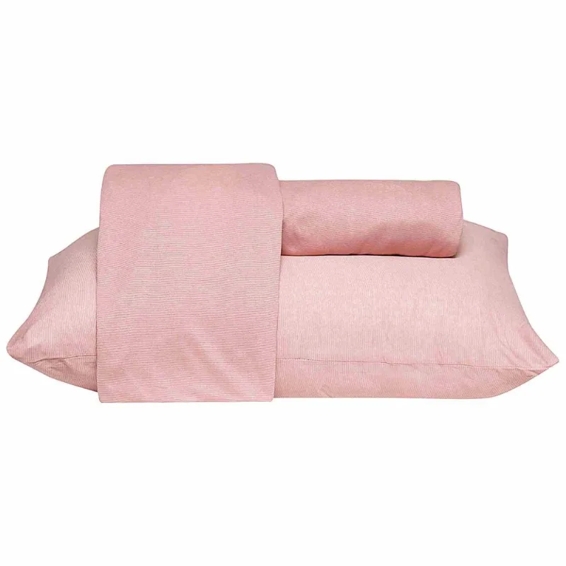 Jogo de Cama Casal Rosa Doce Vida 0310300 Portallar 3 peças